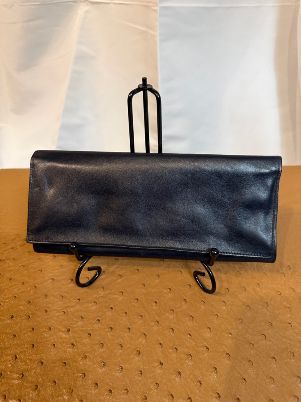 Henry Birks & Sons Jewelry Roll Travel Case Black Leather Made In Italy Vintage. - Picture 12 of 13